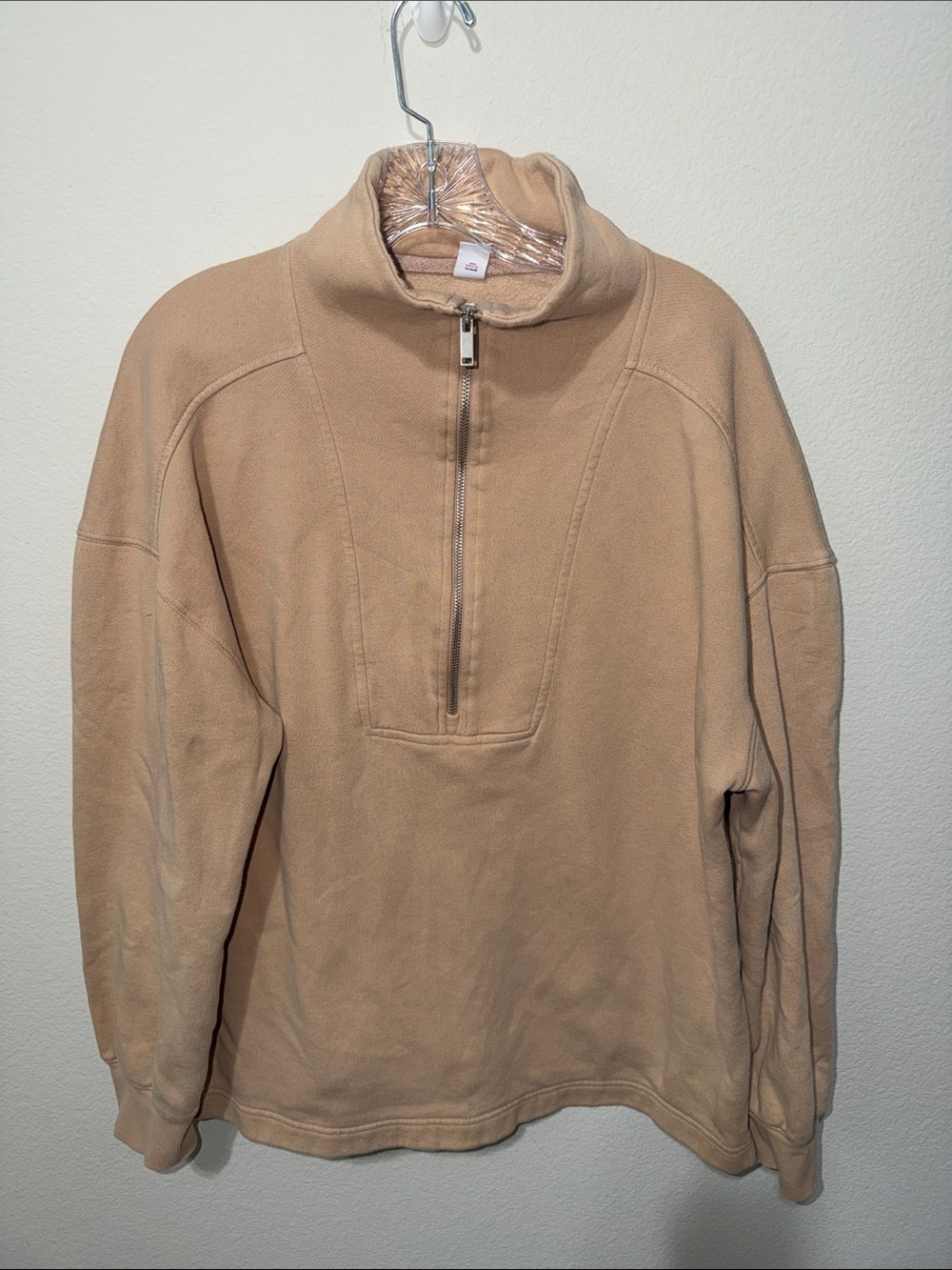 Old Navy Men's Tan Quarter-Zip Sweatshirt